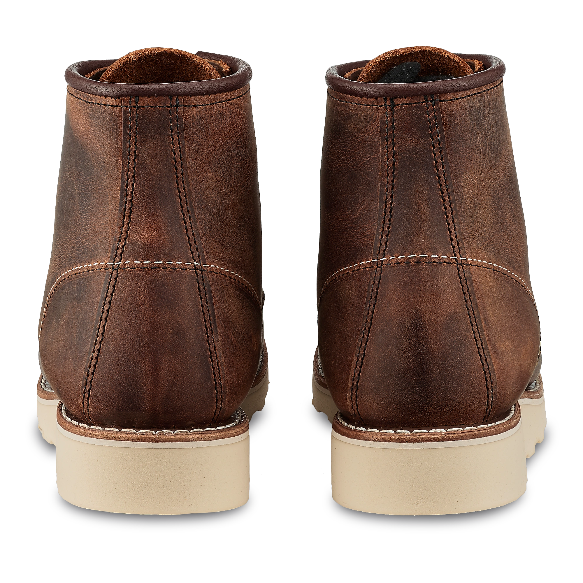 Copper Rough & Tough Moc Toe Boots – Fierce Style, 6-Inch Legs.
