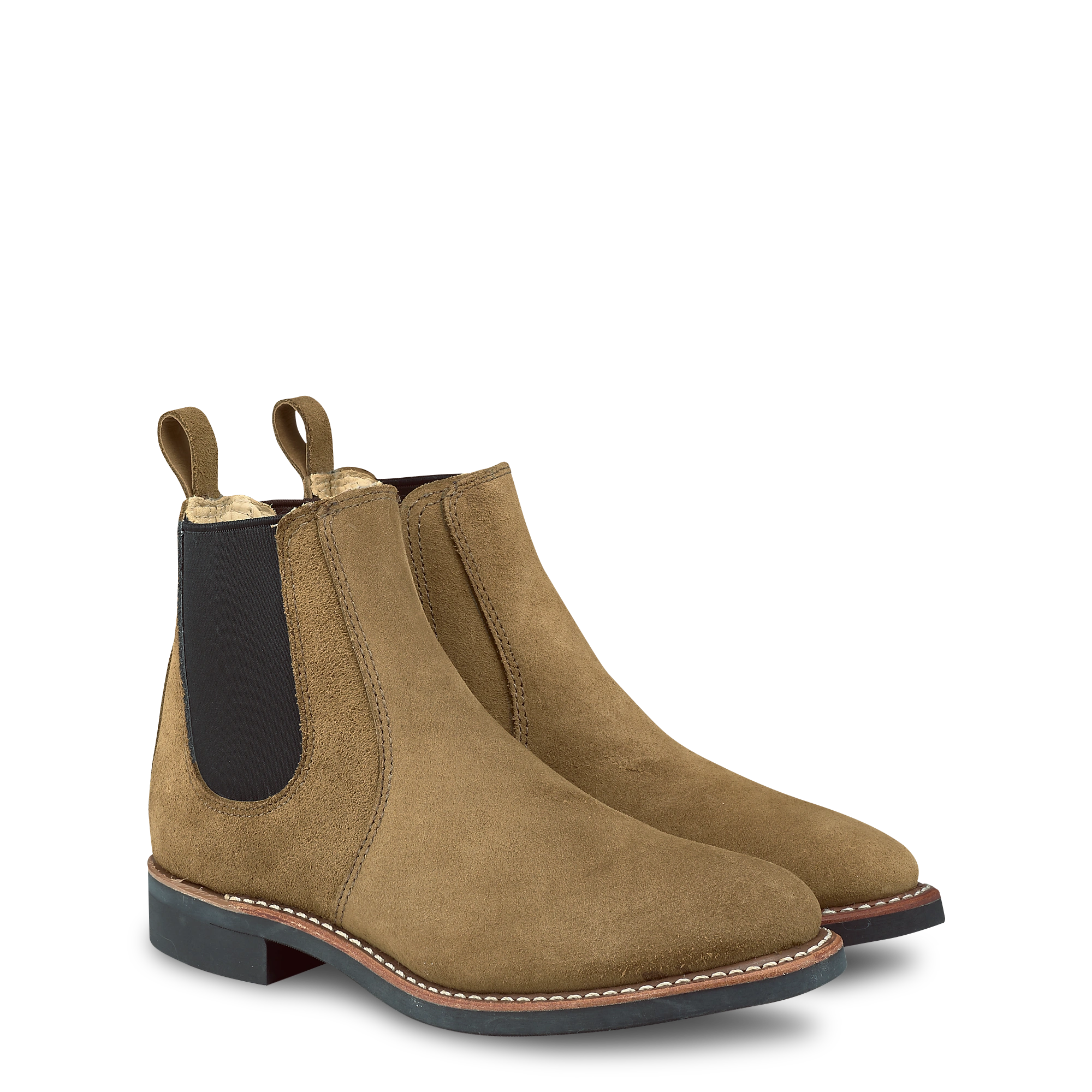 Chelsea Boots: 6" Olive Mohave - Step into Style & Comfort.